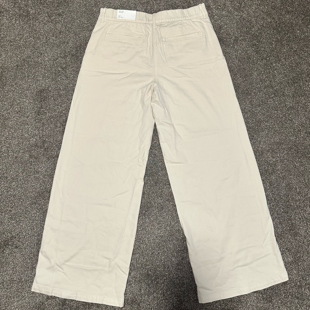 AE Ivory Dreamy Drape Stretch High-Waisted Trouser (Size: 12 Long - 31W) - Picture 4 of 8